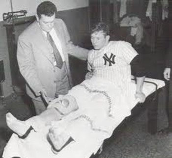 Mantle in Clubhouse after Injury